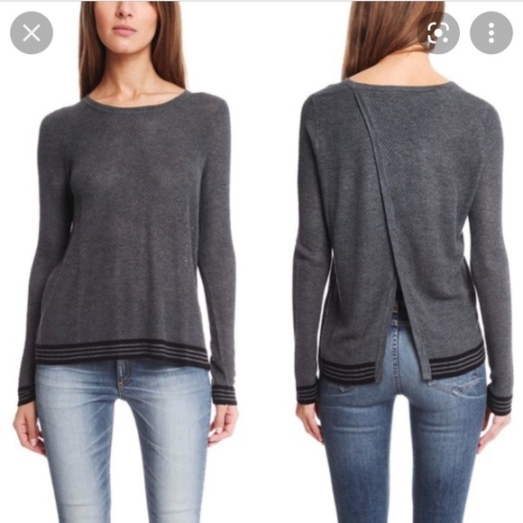 rag & bone Sweaters - NWT Rag & Bone Grey Pullover Sweater - Nikki Split Back